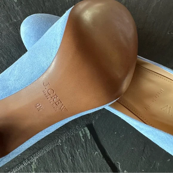 J. Crew Light Blue Suede Heels - Picture 5 of 6